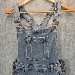 Judy Blue Overalls Womens Large Distressed Straight Fit DenimW